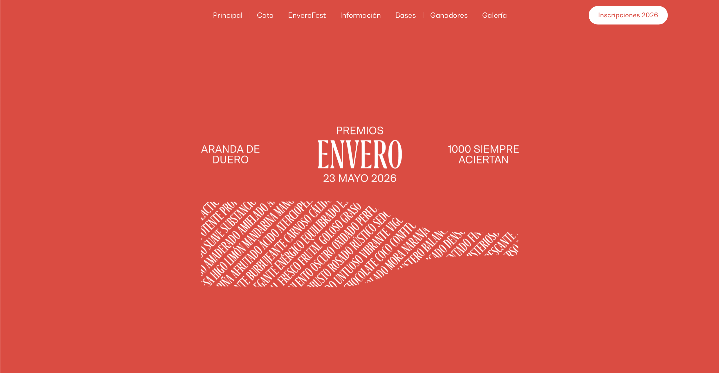 Website for Premios Envero
